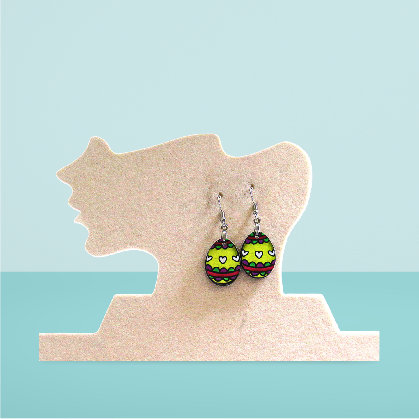 Egg Shaped Sublimated Earrings