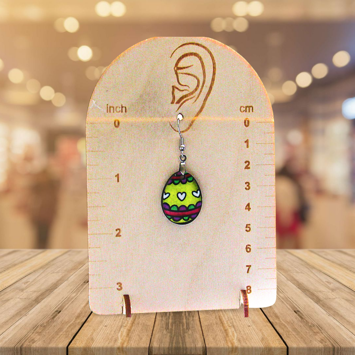 Egg Shaped Sublimated Earrings