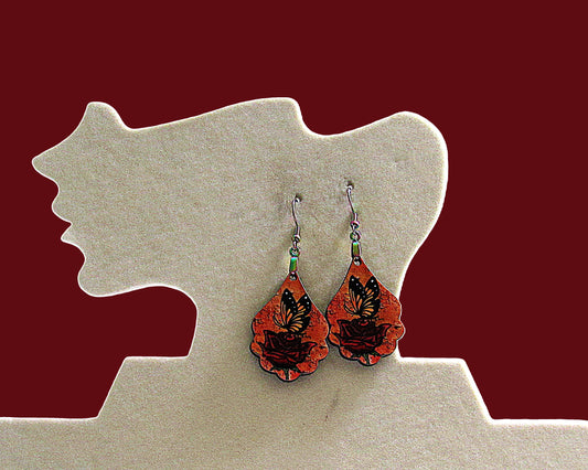 Fancy Teardrop Shaped Sublimated Earrings