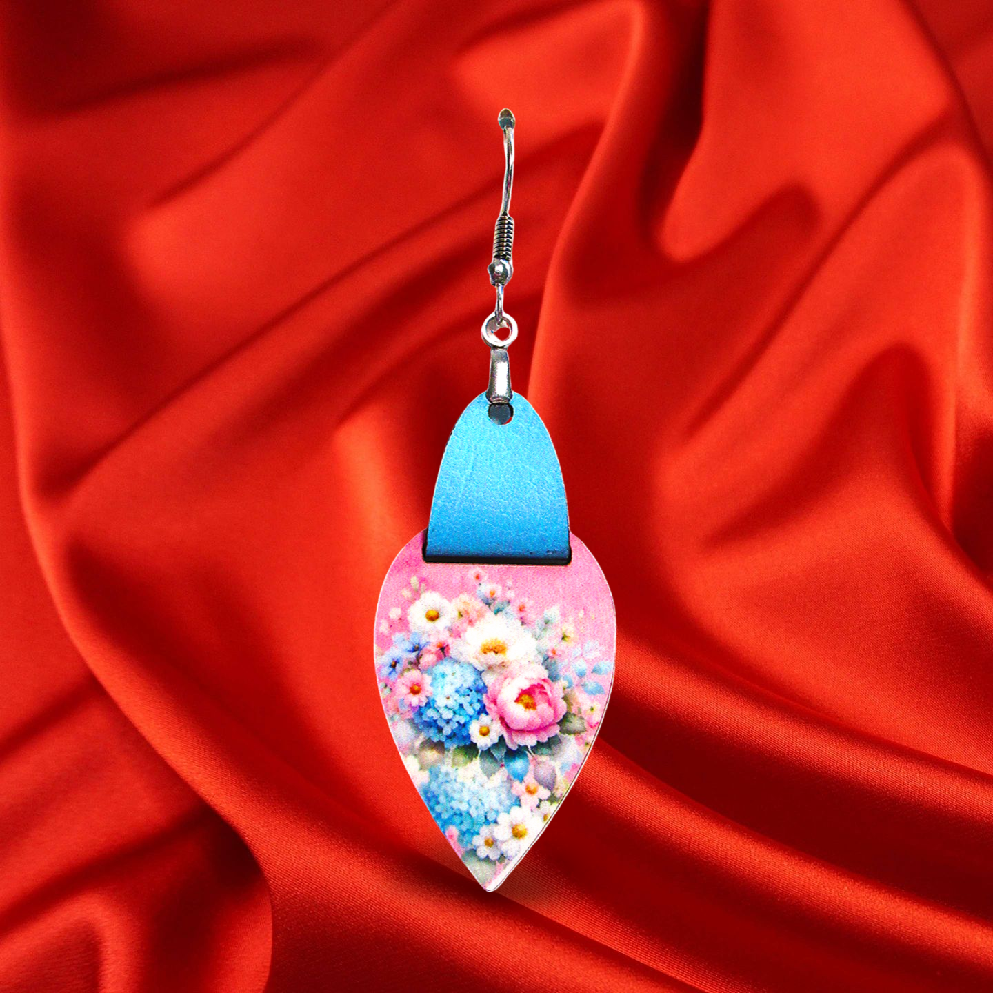 Reverse Teardrop Shaped Sublimated Earrings