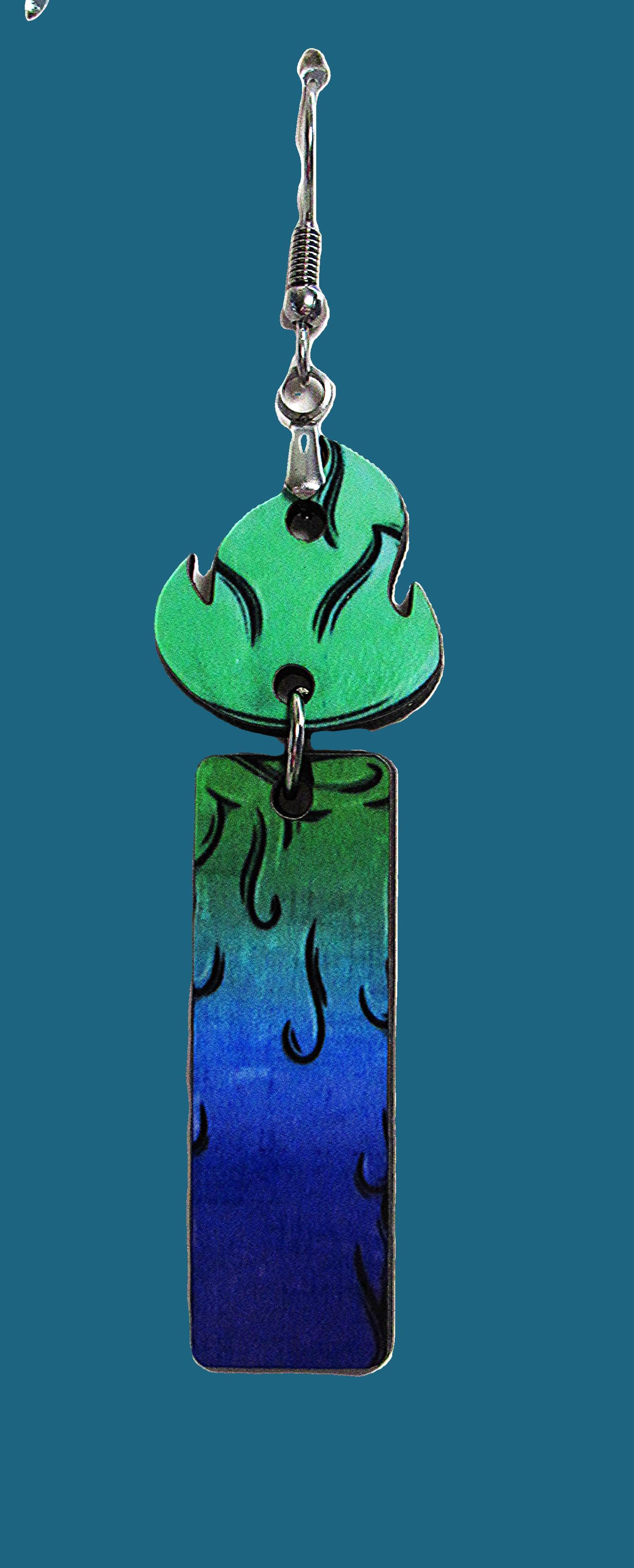 Candle Shaped Sublimated Earrings