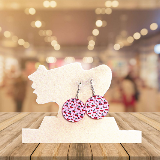 Acrylic Round Shaped Sublimated Earrings