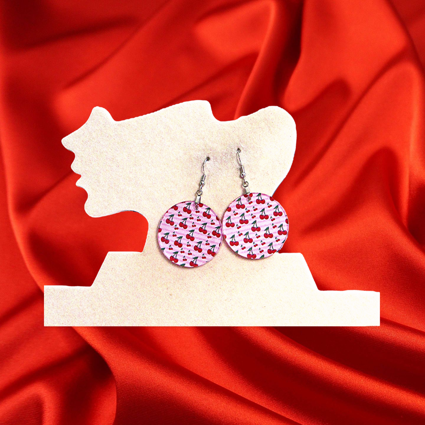 Acrylic Round Shaped Sublimated Earrings