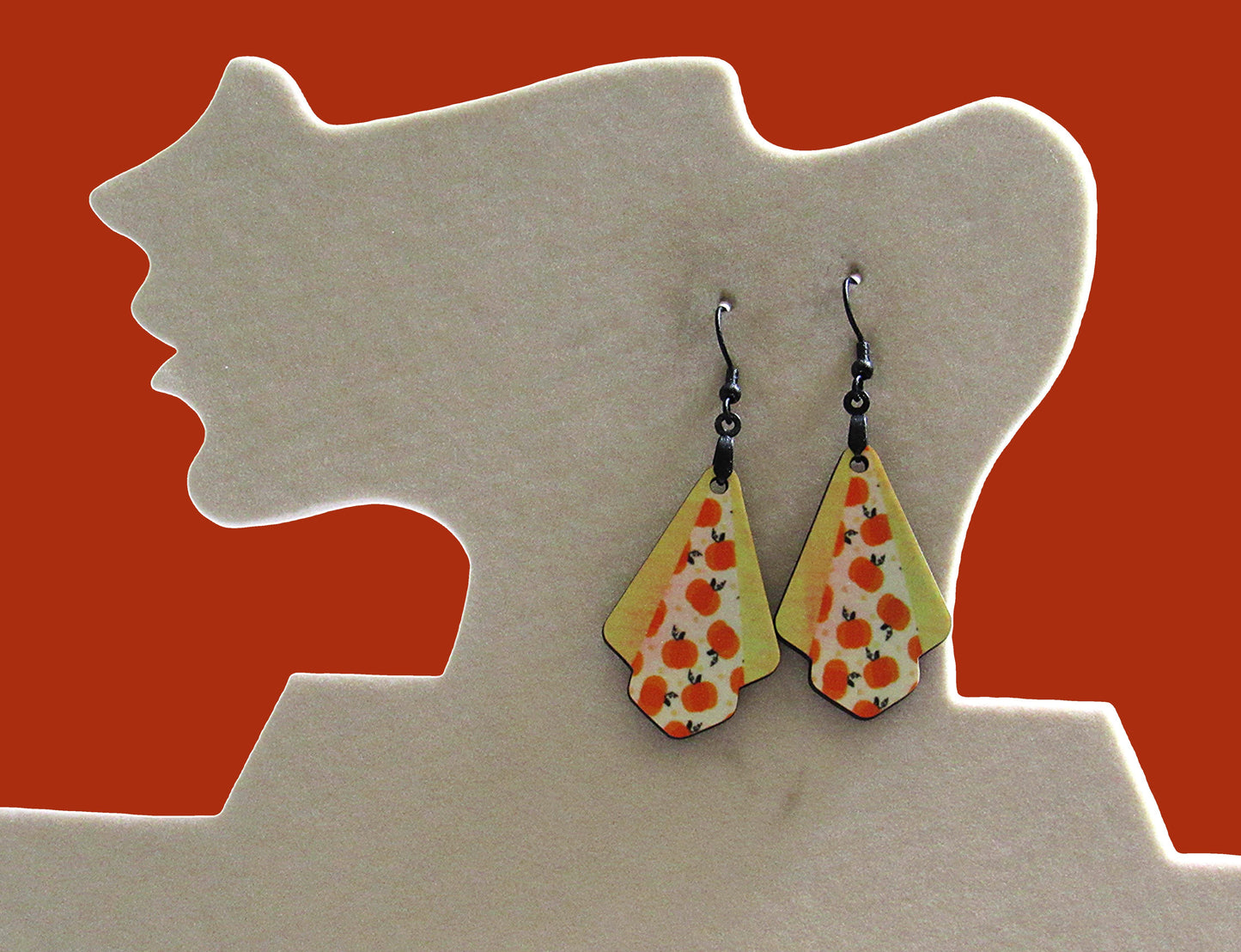 Fan Shaped Sublimated Earrings