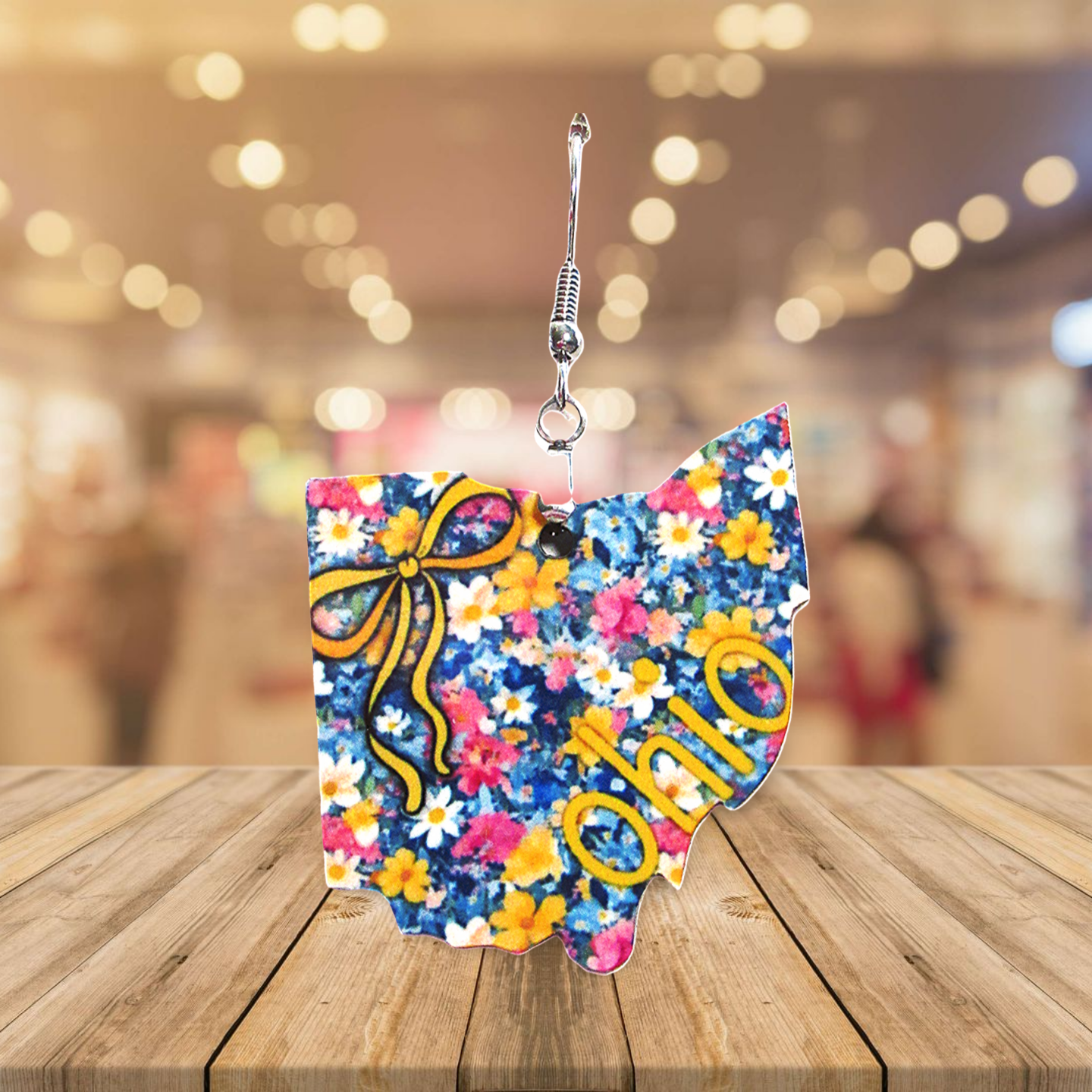 Ohio Shaped Sublimated Earrings