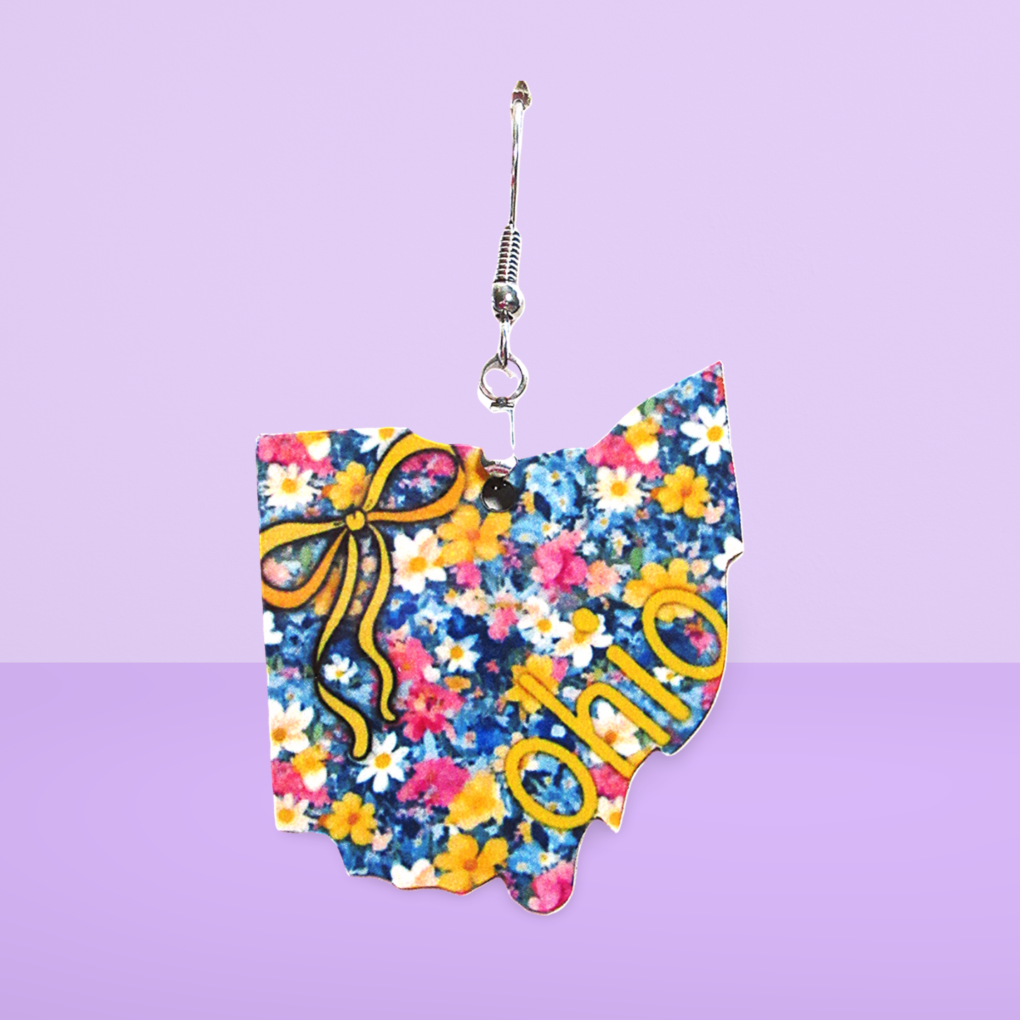 Ohio Shaped Sublimated Earrings