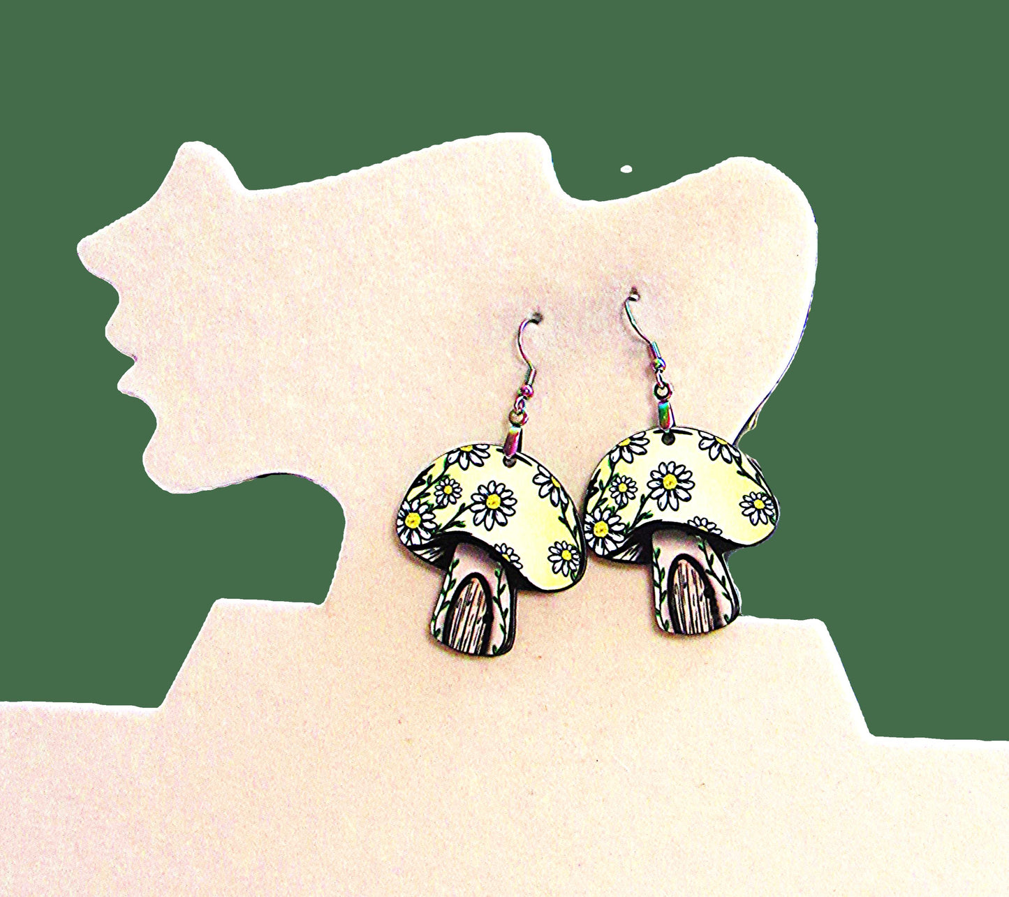 Mushroom Shaped Sublimated Earrings