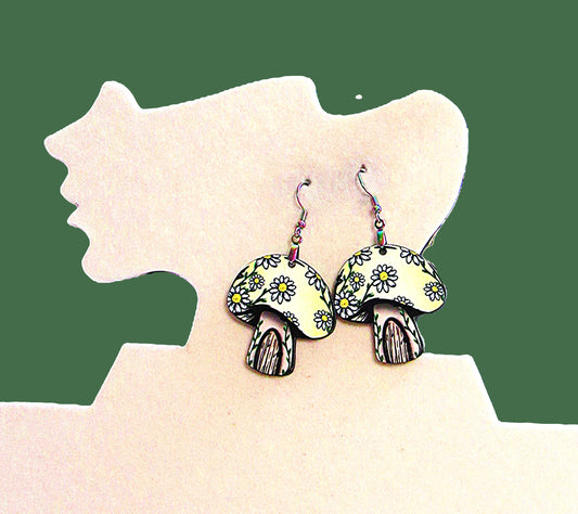 Mushroom Shaped Sublimated Earrings