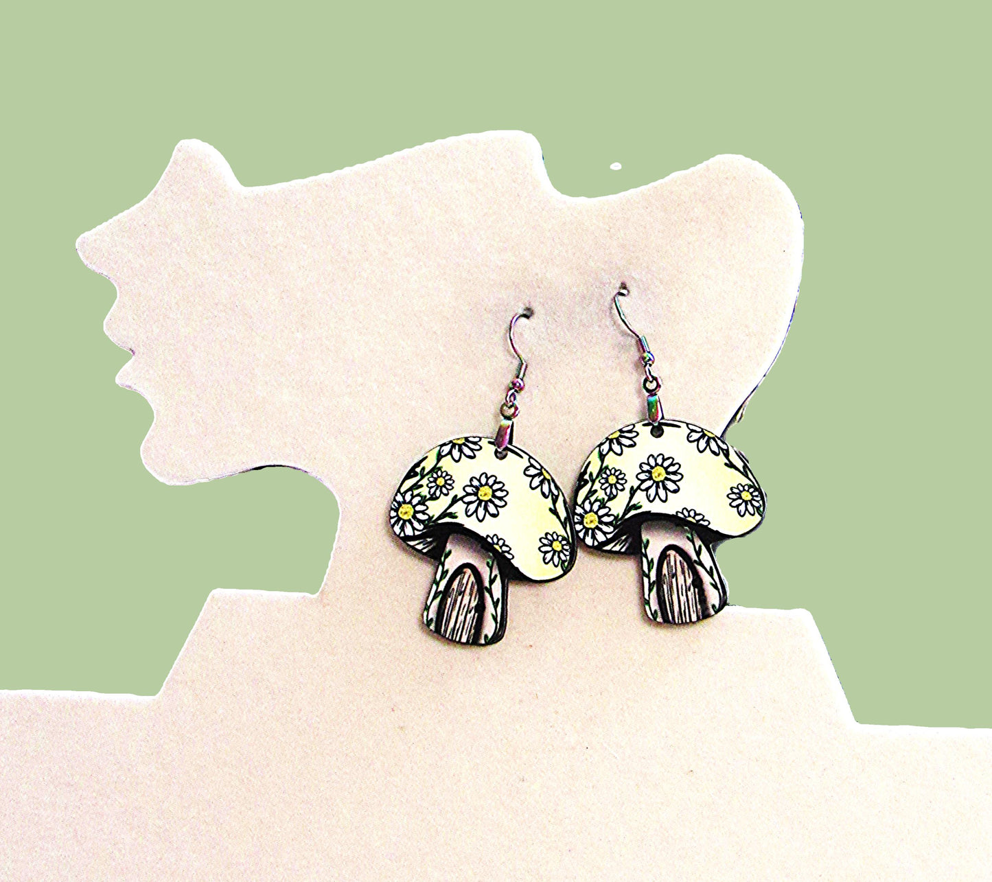Mushroom Shaped Sublimated Earrings
