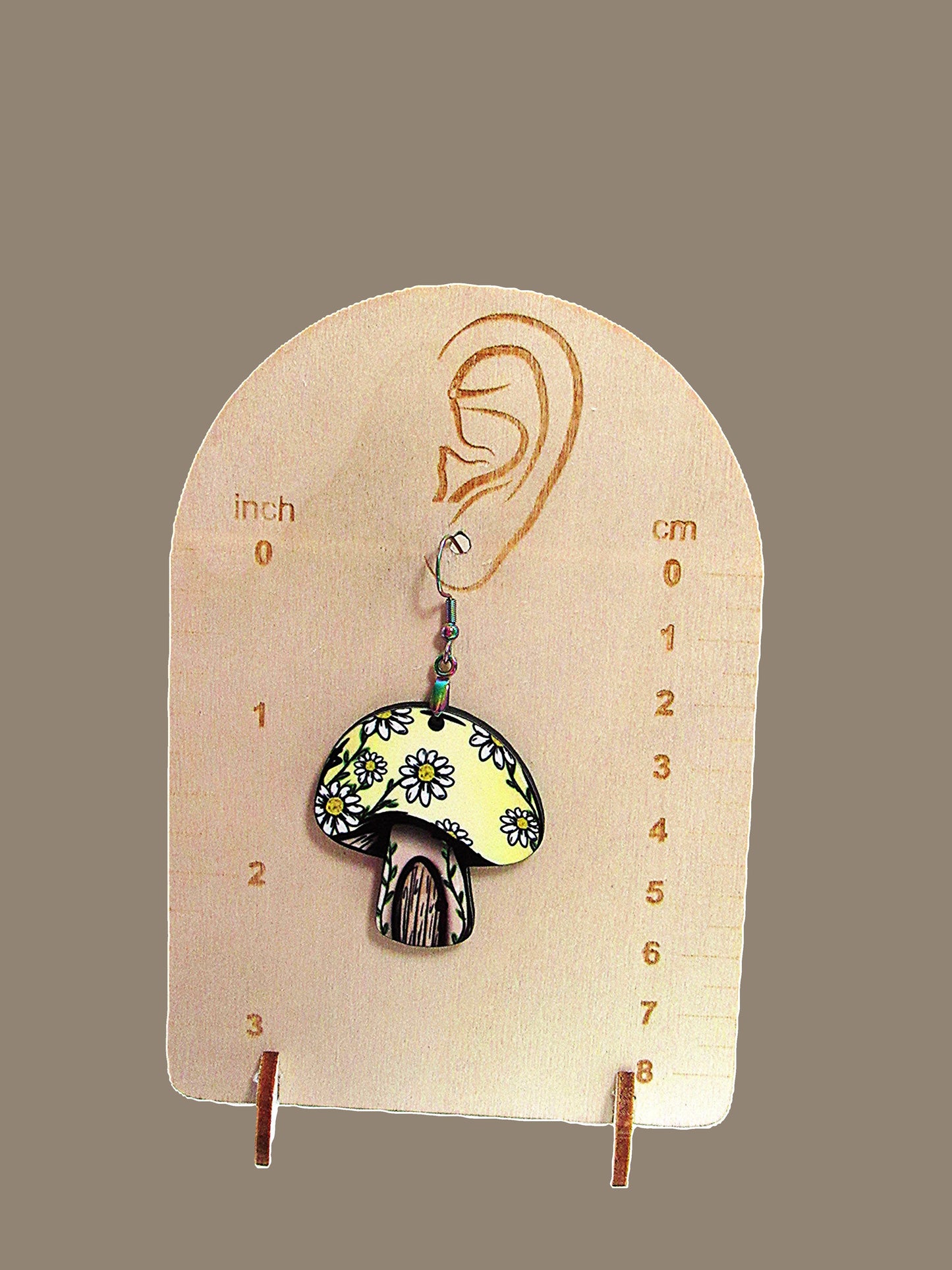 Mushroom Shaped Sublimated Earrings