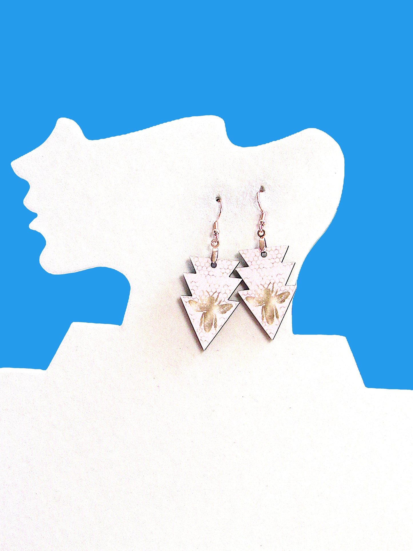 Triple Arrow Shaped Sublimated Earrings