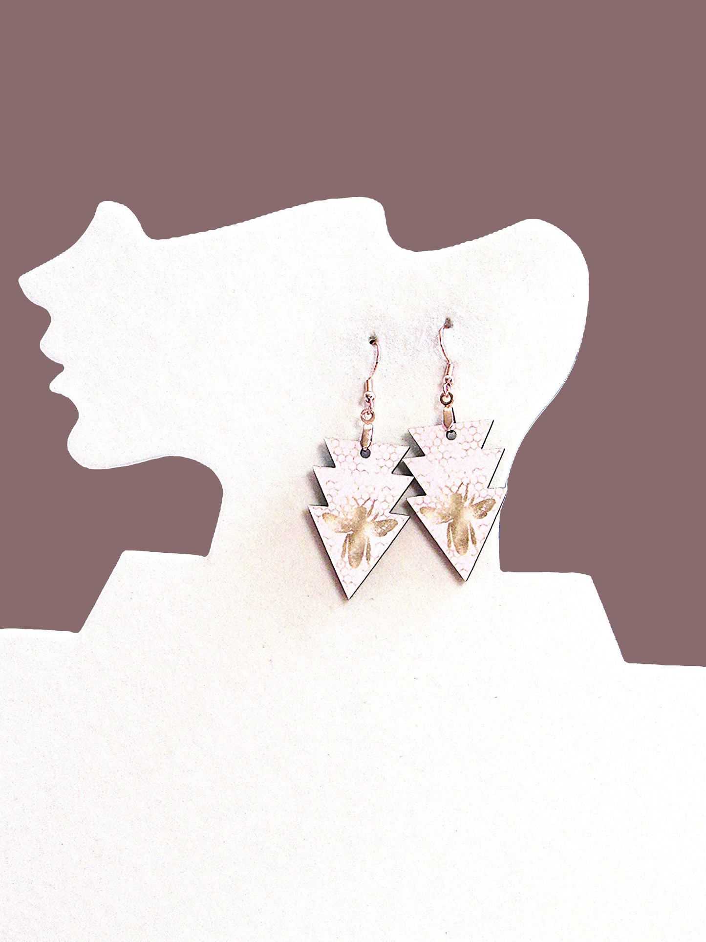 Triple Arrow Shaped Sublimated Earrings
