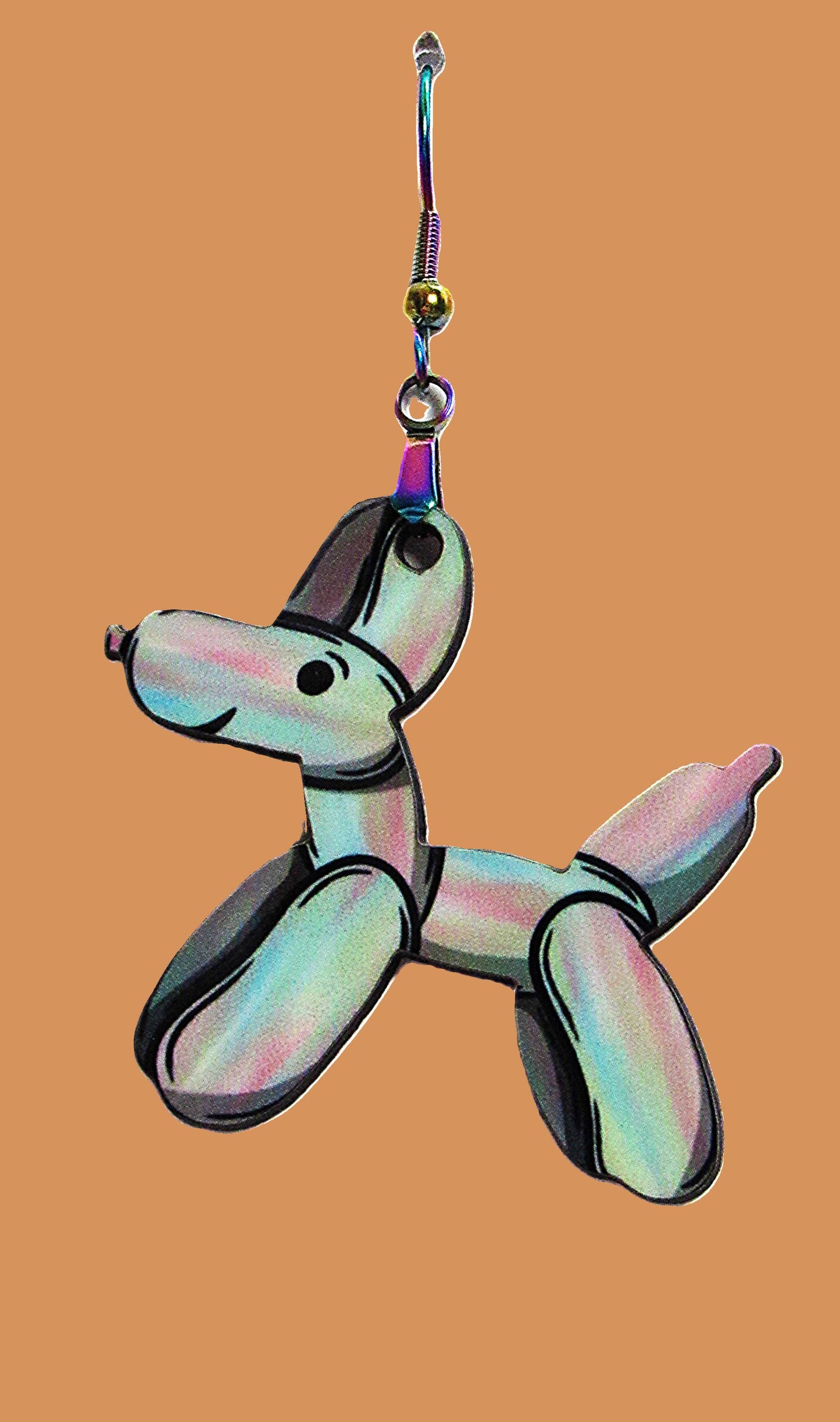 Dog Balloon Shaped Sublimated Earrings 1.5 inch