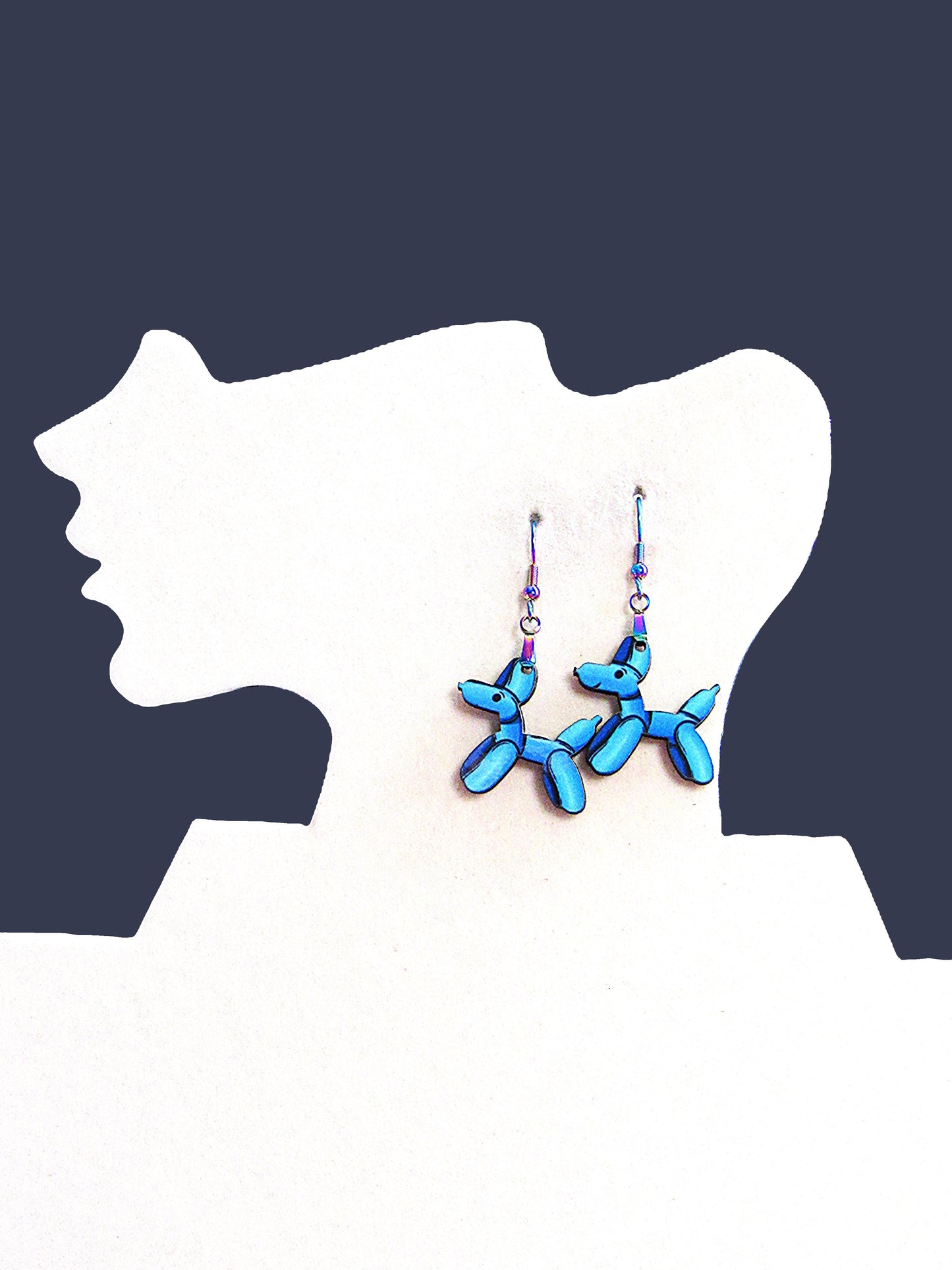 Dog Balloon Shaped Sublimated Earrings 1 inch