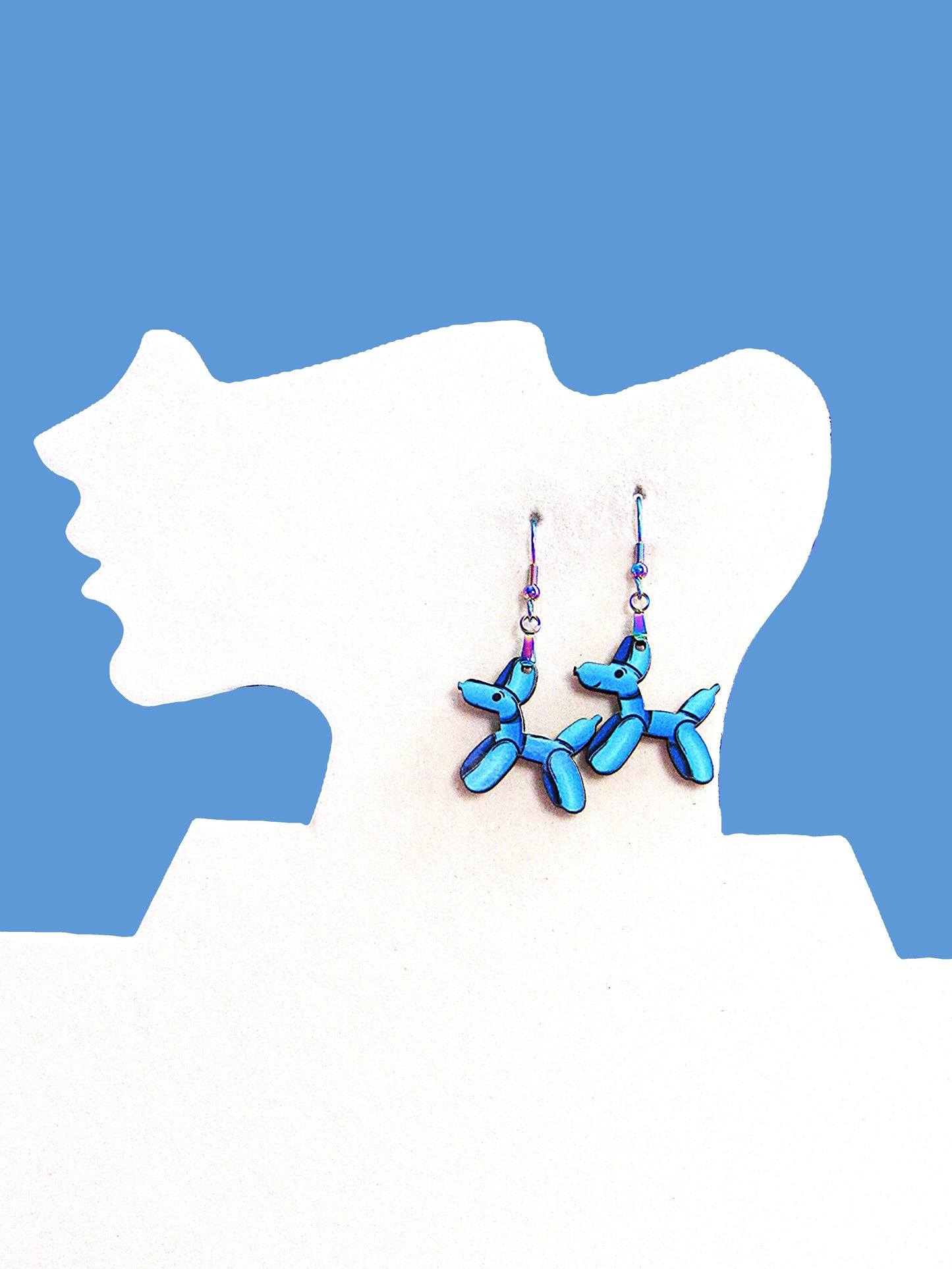 Dog Balloon Shaped Sublimated Earrings 1 inch