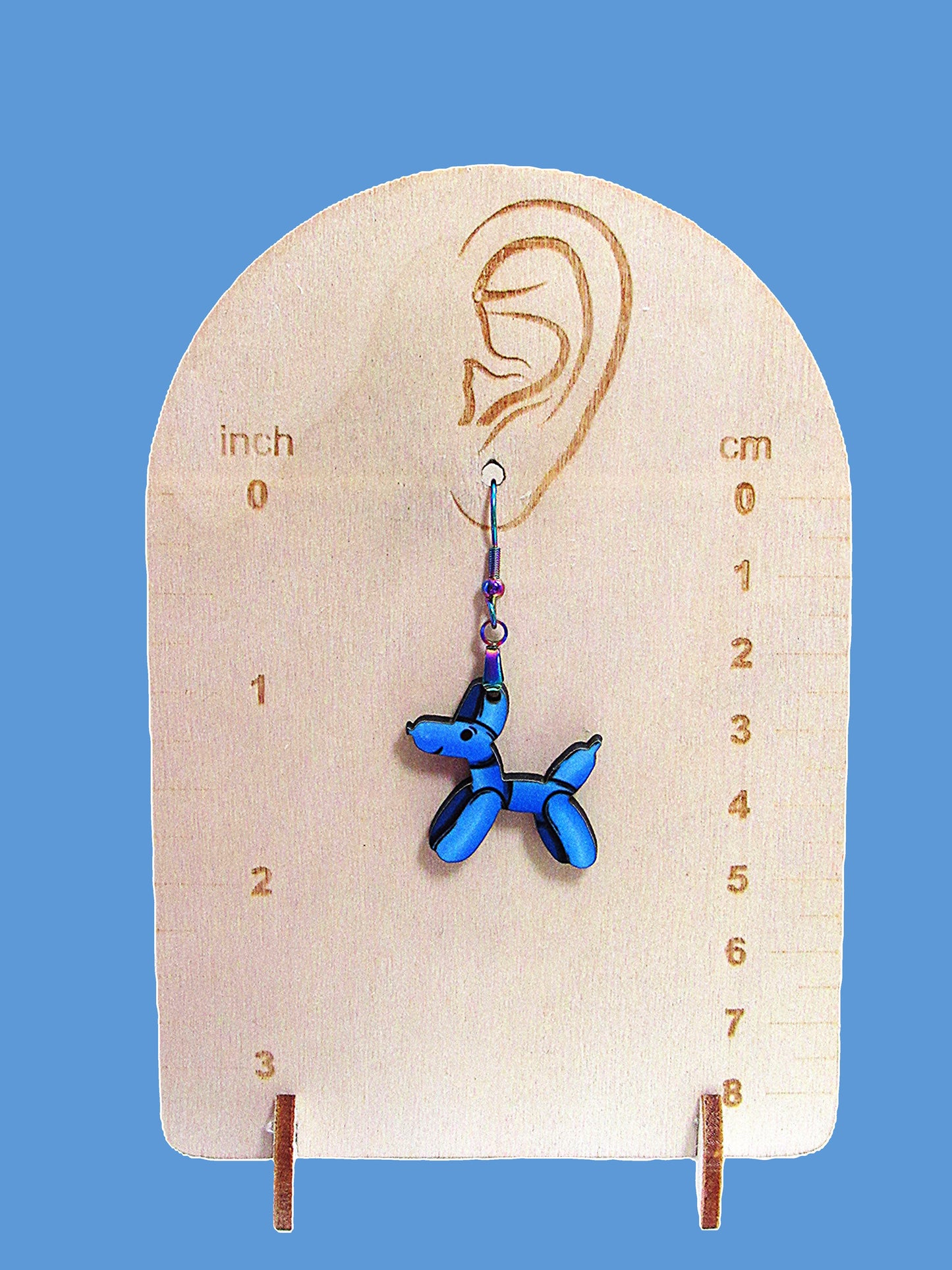 Dog Balloon Shaped Sublimated Earrings 1 inch