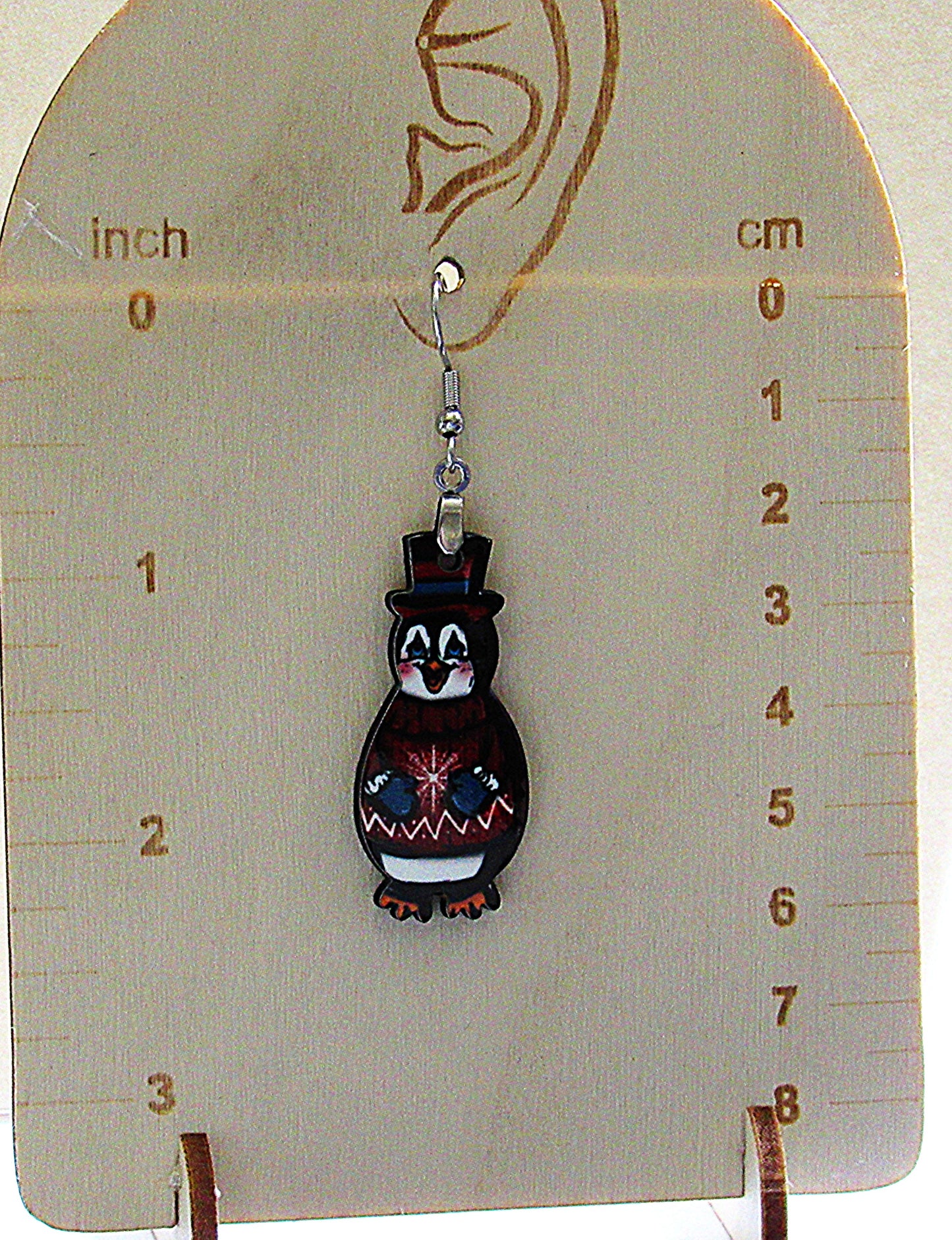 Penguin Shaped Sublimated Earrings