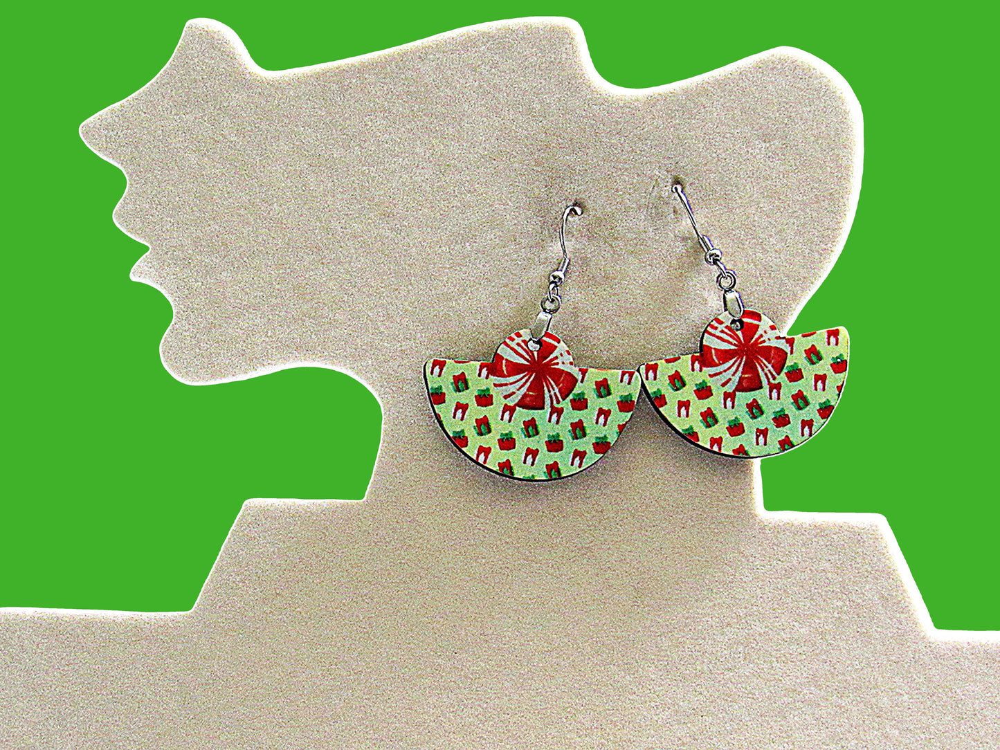 Boho Round Shaped Sublimated Earring