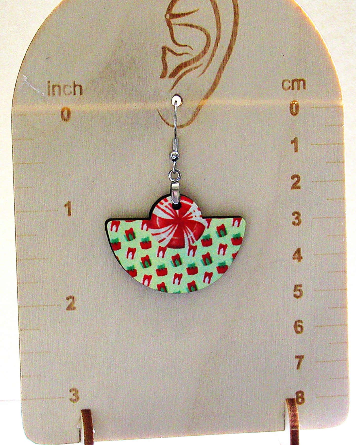 Boho Round Shaped Sublimated Earring