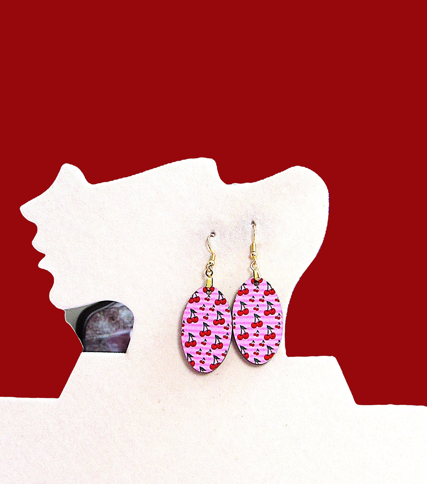 Oval Shaped Sublimated Earrings