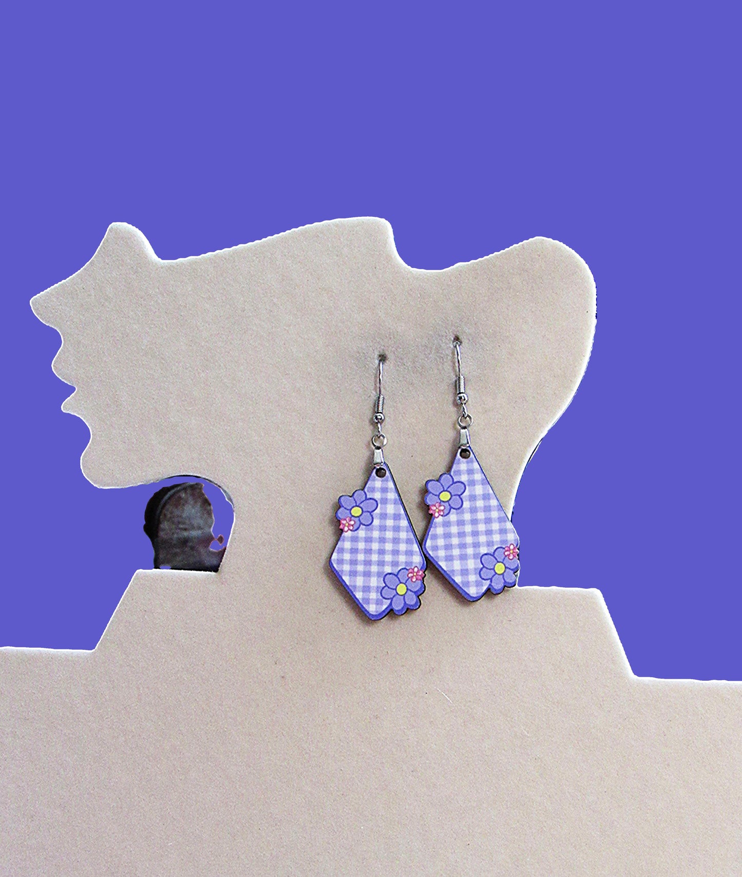 Fancy Flower Shaped Sublimated Earrings