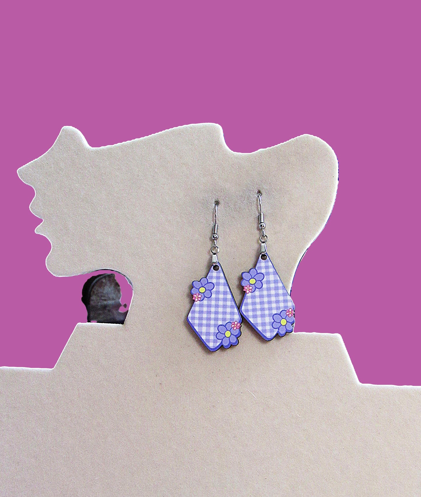 Fancy Flower Shaped Sublimated Earrings