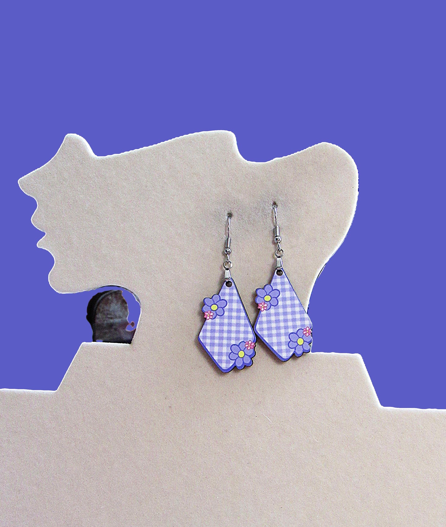 Fancy Flower Shaped Sublimated Earrings