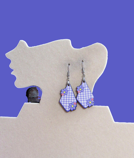 Fancy Flower Shaped Sublimated Earrings