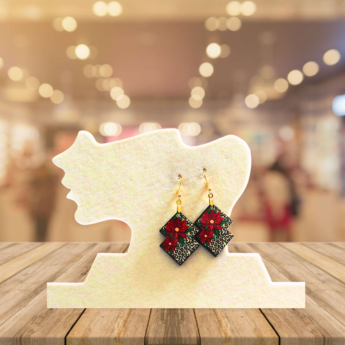 Double Boho Shaped Sublimated Earrings