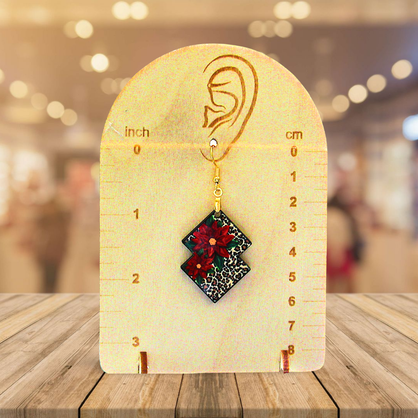 Double Boho Shaped Sublimated Earrings