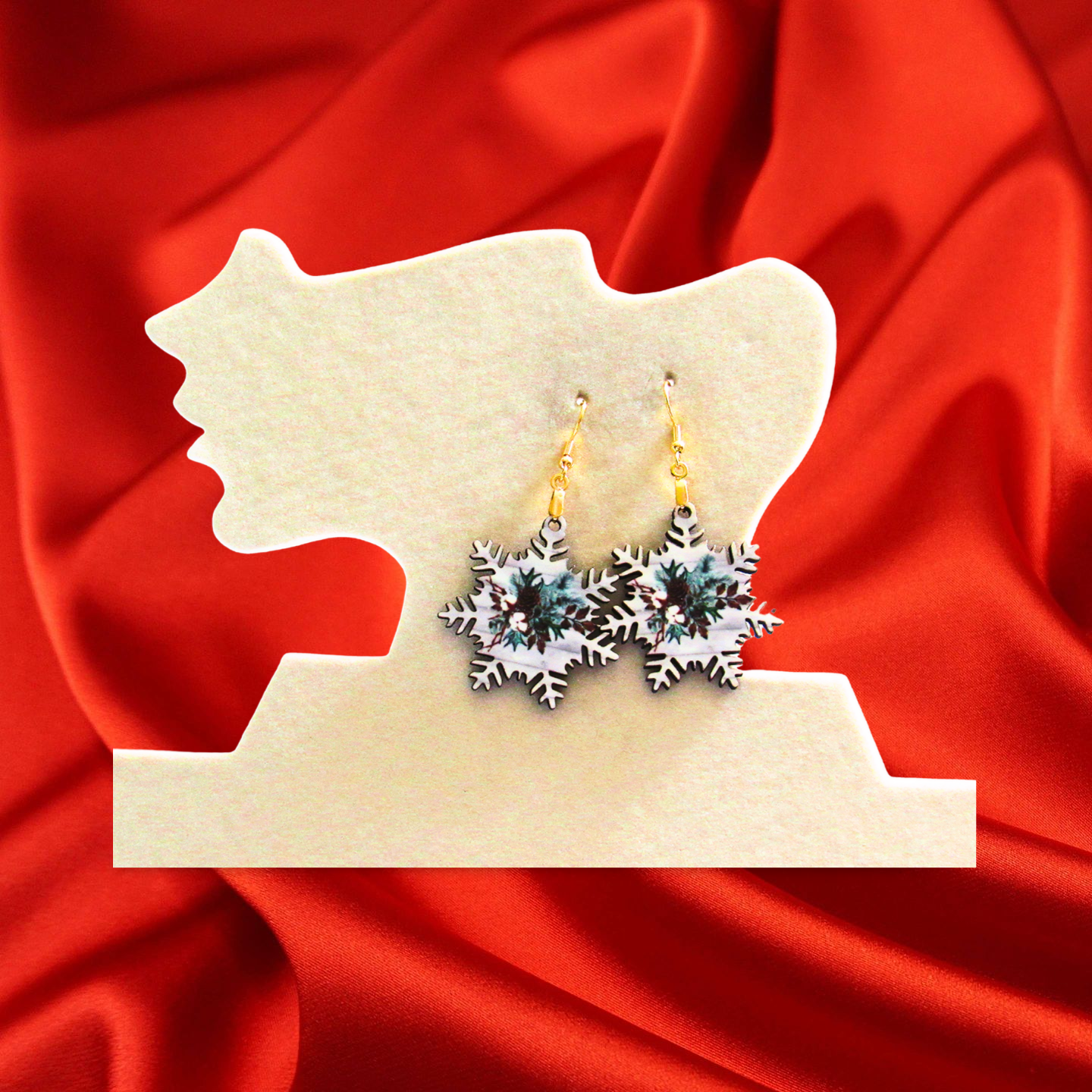 Snowflake Shaped Sublimated Earring