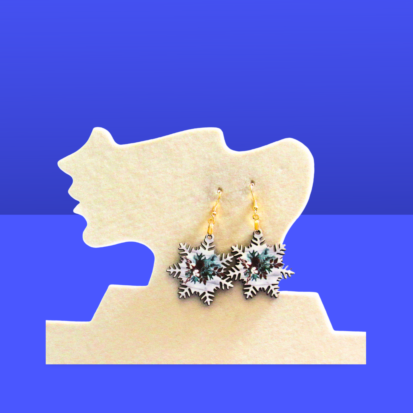 Snowflake Shaped Sublimated Earring