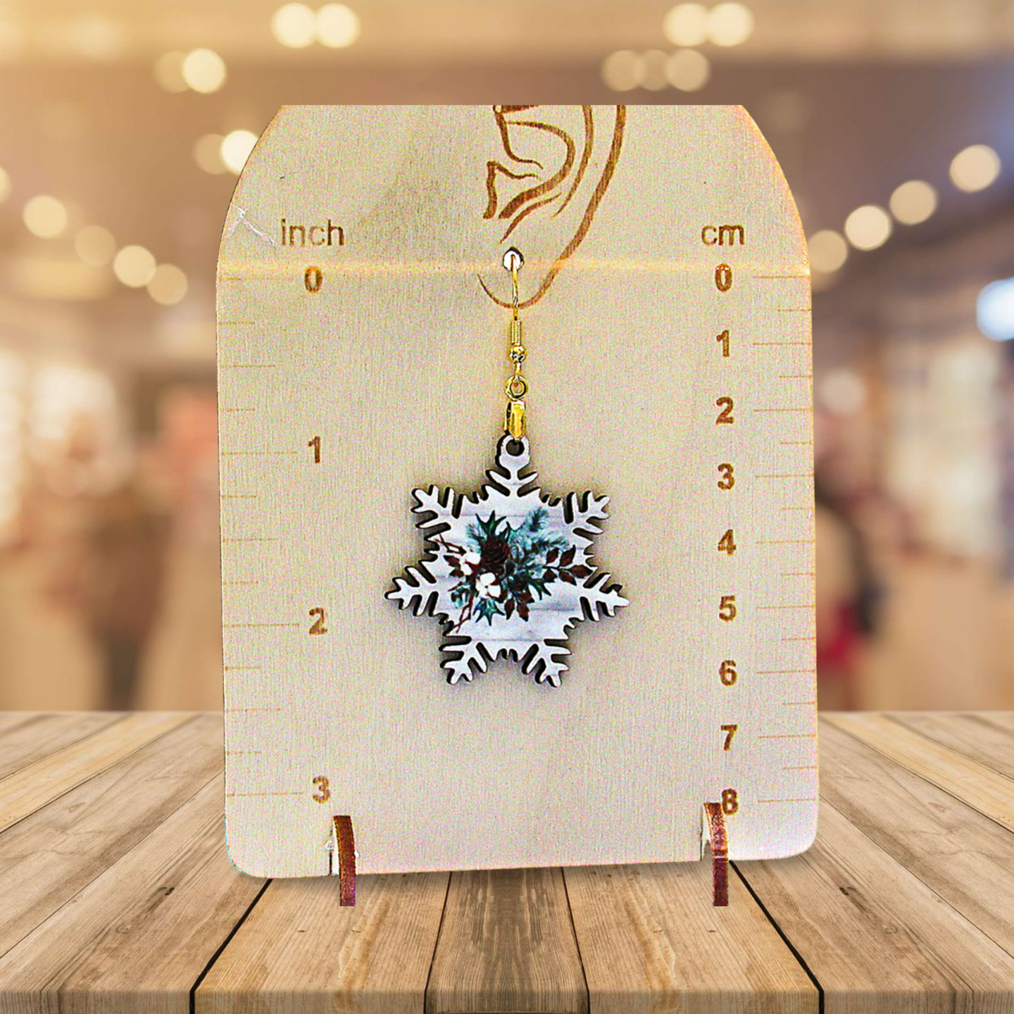 Snowflake Shaped Sublimated Earring