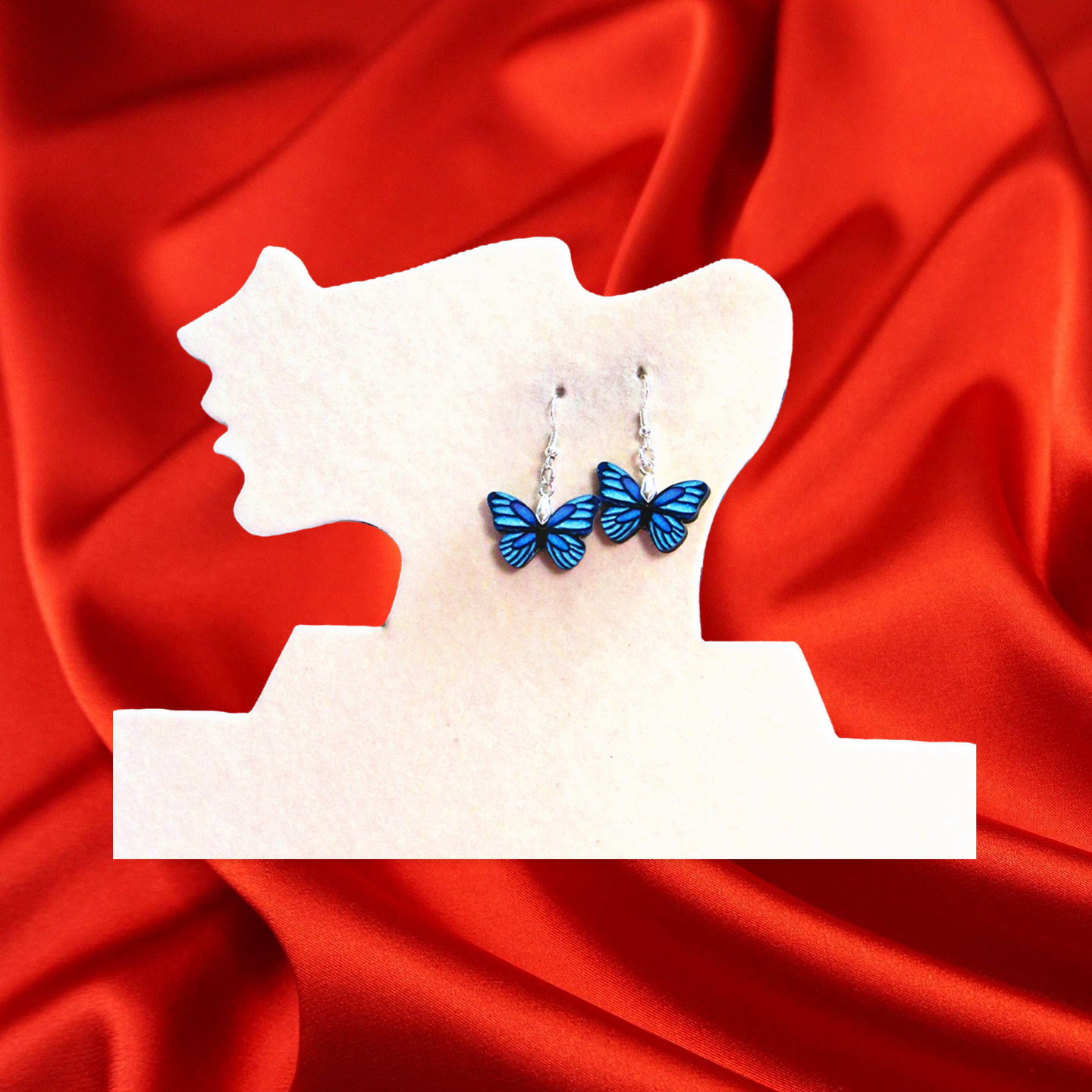 Open Butterfly Shaped Sublimated Earrings 1 inch