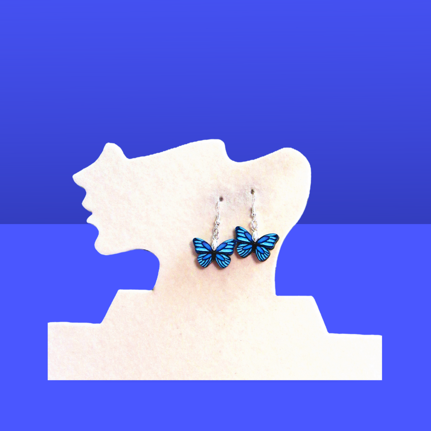 Open Butterfly Shaped Sublimated Earrings 1 inch