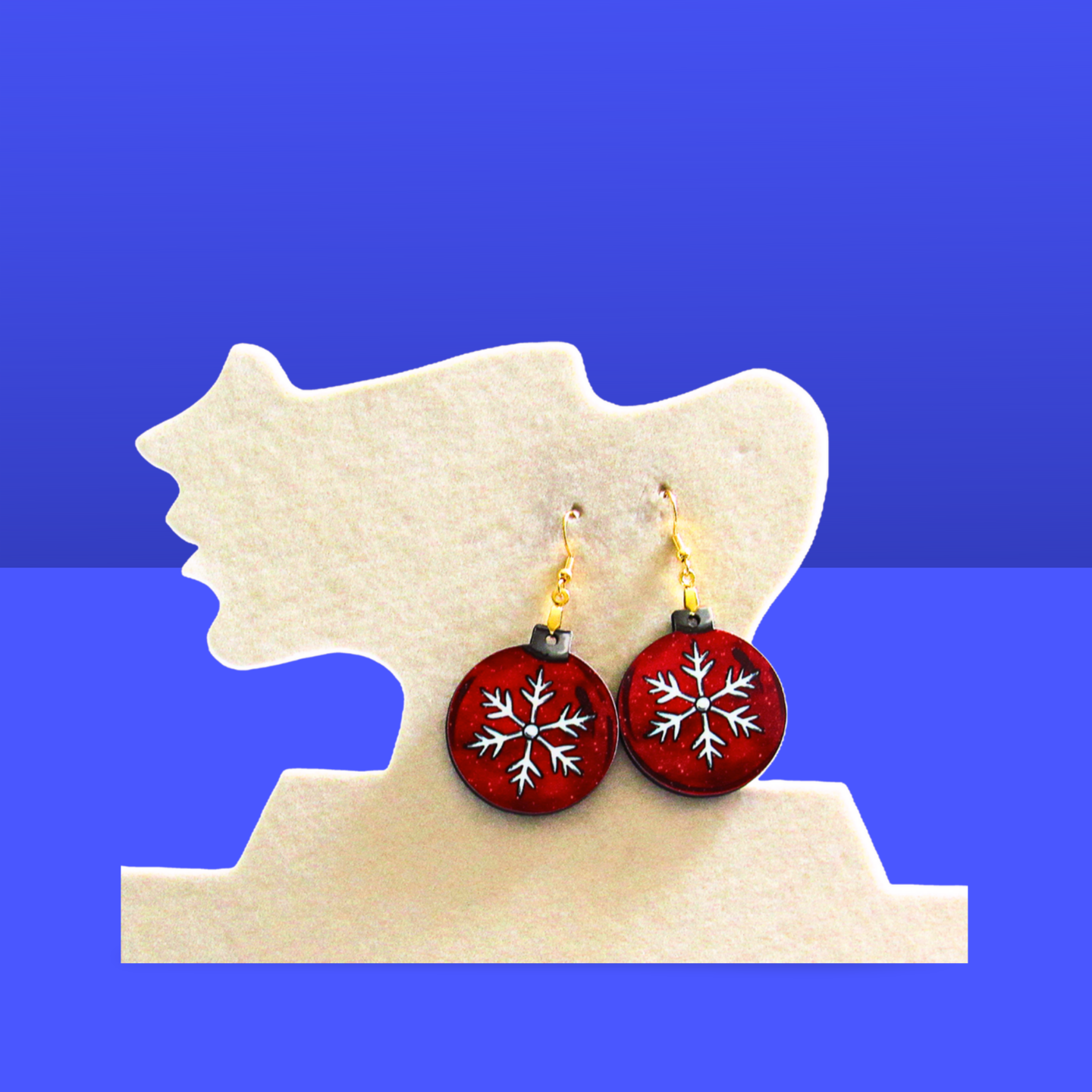 Ornament Shaped Sublimated Earrings