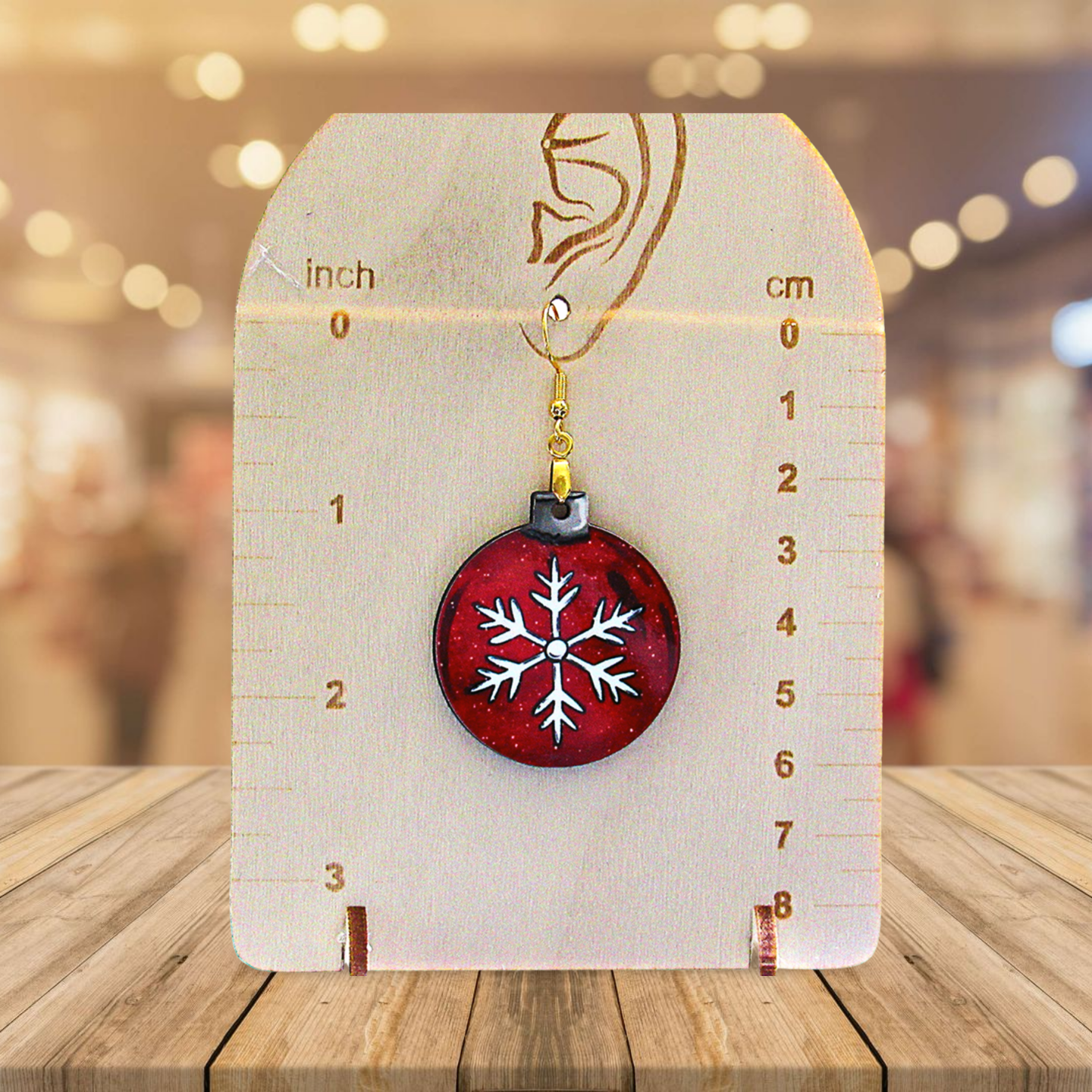 Ornament Shaped Sublimated Earrings
