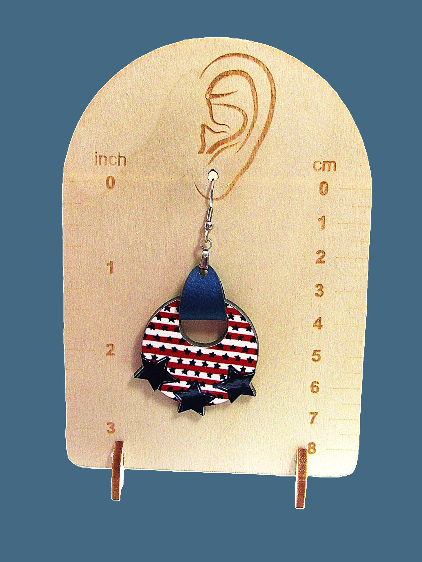 Boho Round Star Shaped Sublimated Earrings 1.5 inch