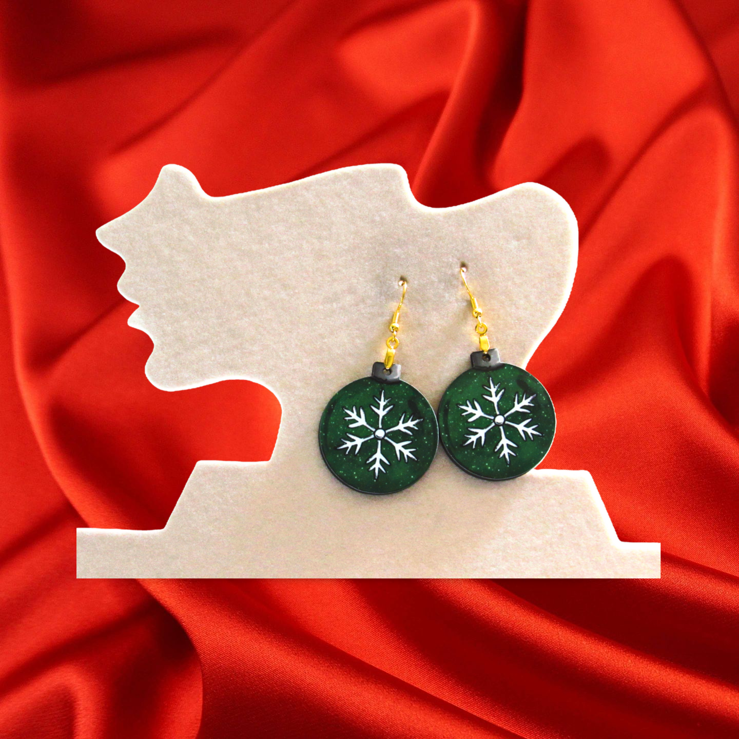 Ornament Shaped Sublimated Earrings