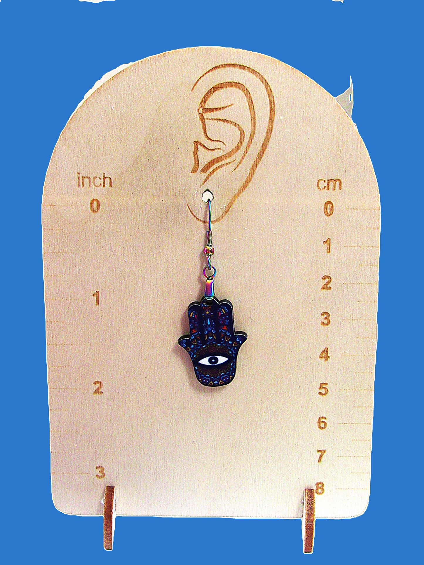 Hamsa Hand Shaped Sublimated Earrings