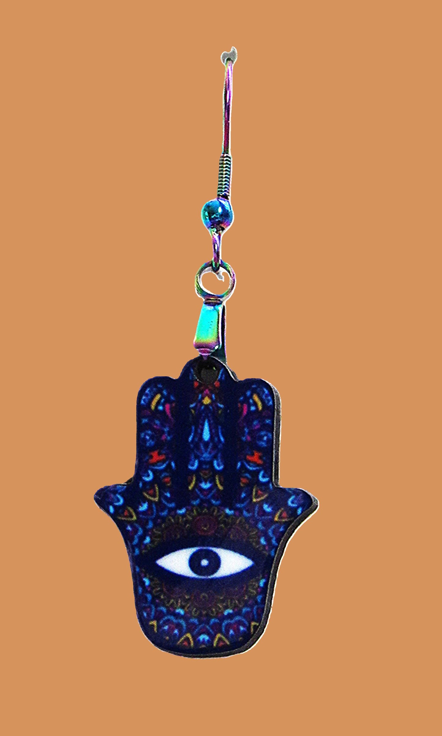 Hamsa Hand Shaped Sublimated Earrings