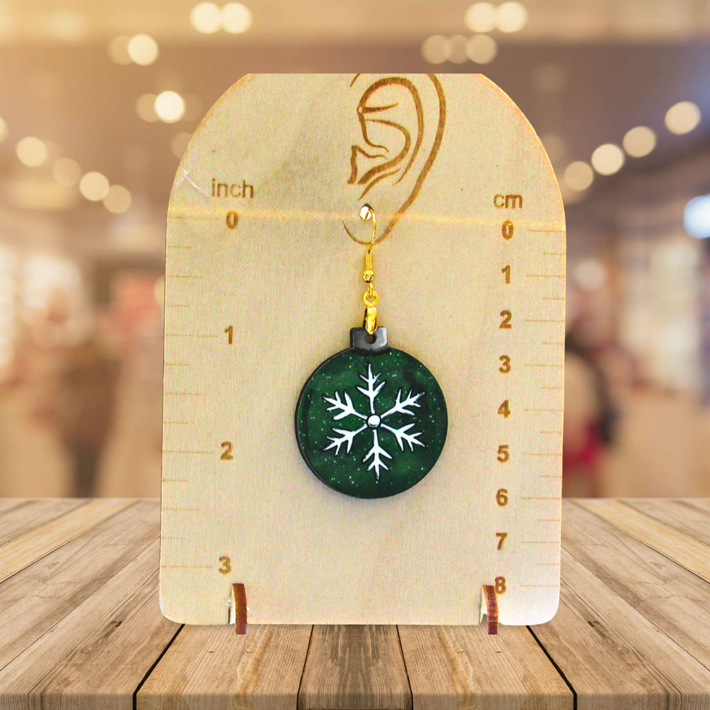 Ornament Shaped Sublimated Earrings