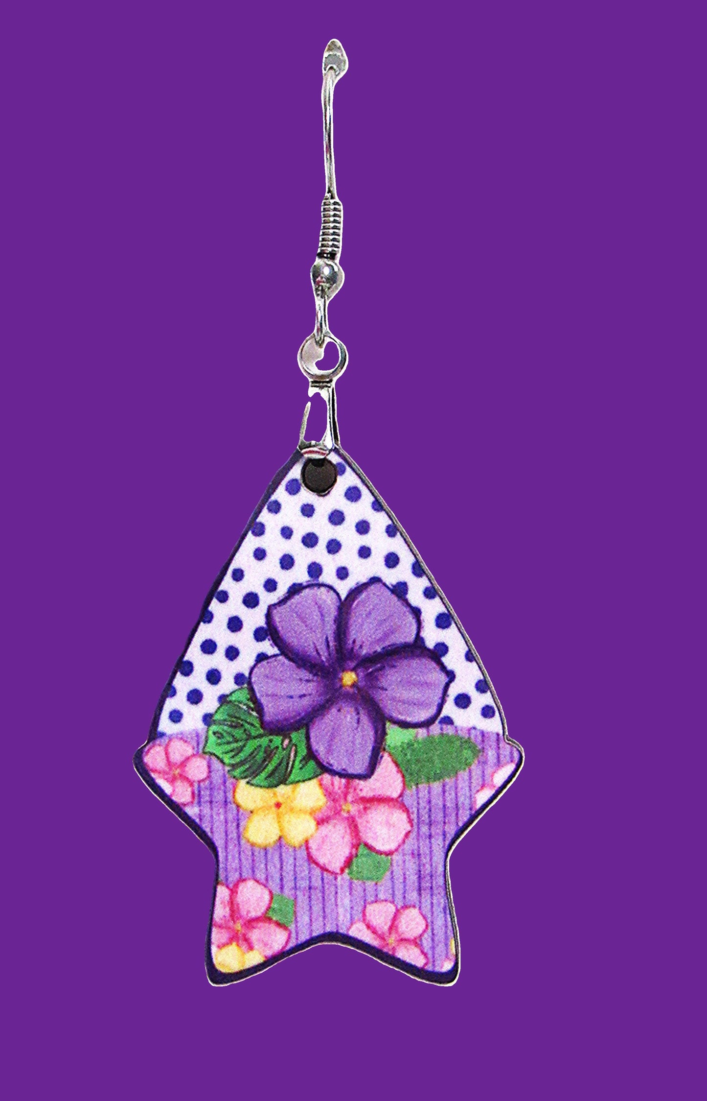 Teardrop Star Shaped Sublimated Earrings