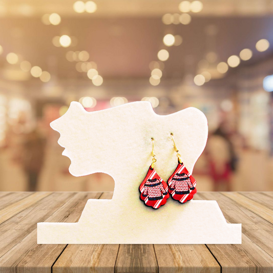 Fancy Teardrop Shaped Sublimated Earrings
