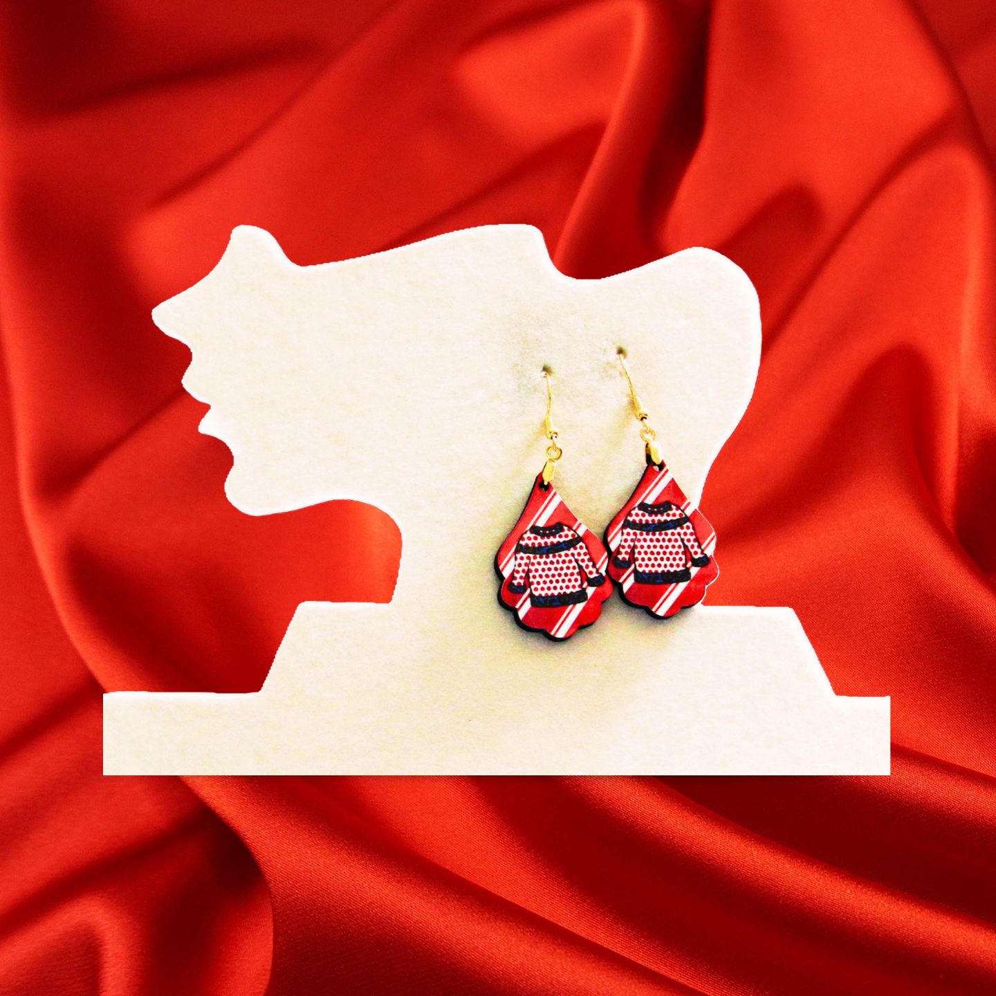 Fancy Teardrop Shaped Sublimated Earrings