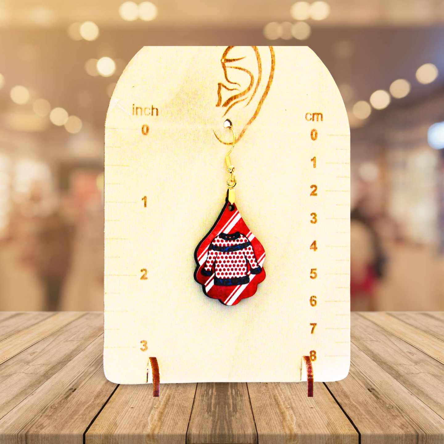 Fancy Teardrop Shaped Sublimated Earrings