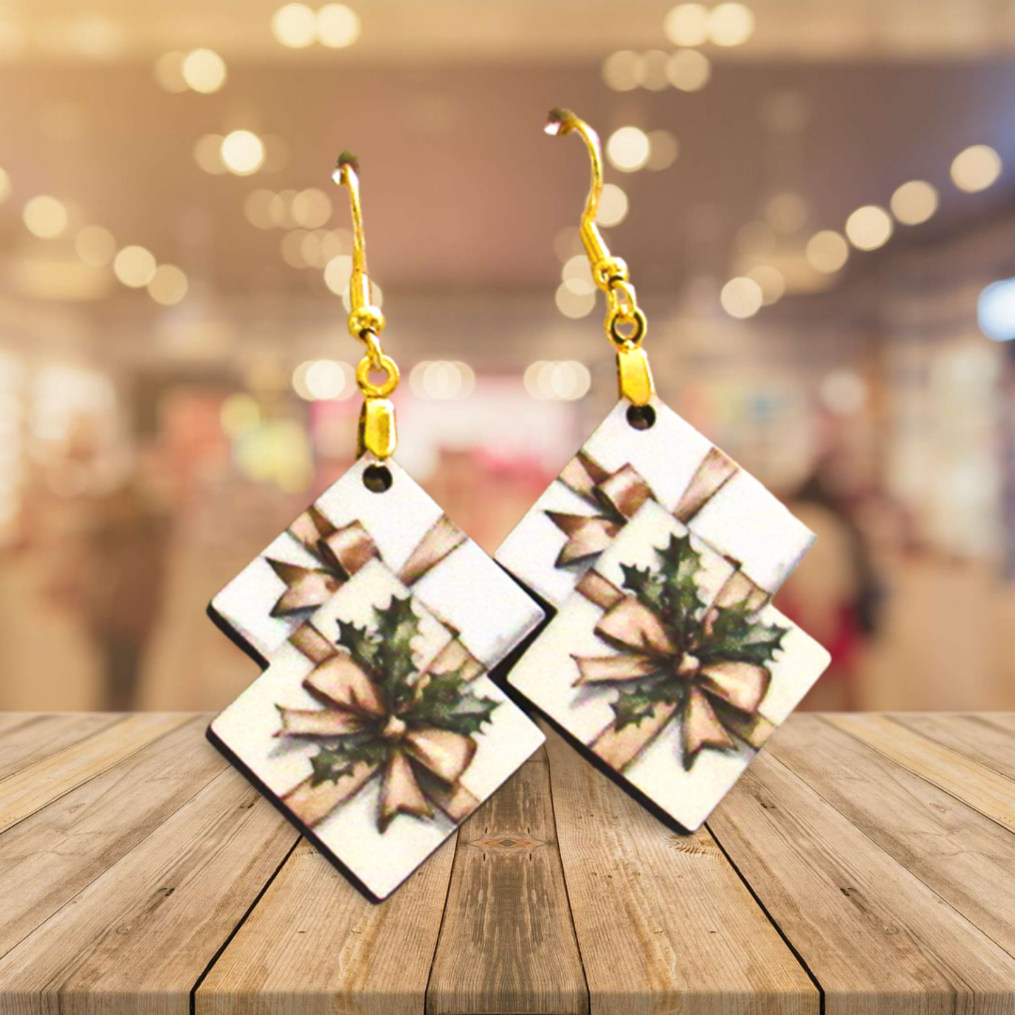 Double Boho Shaped Sublimated Earrings