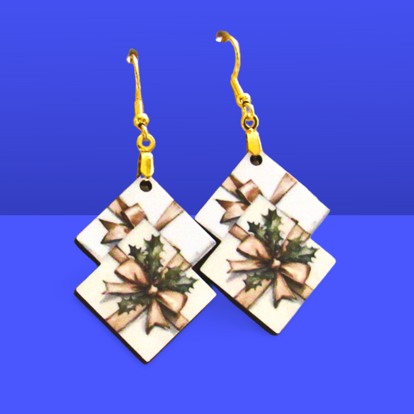 Double Boho Shaped Sublimated Earrings