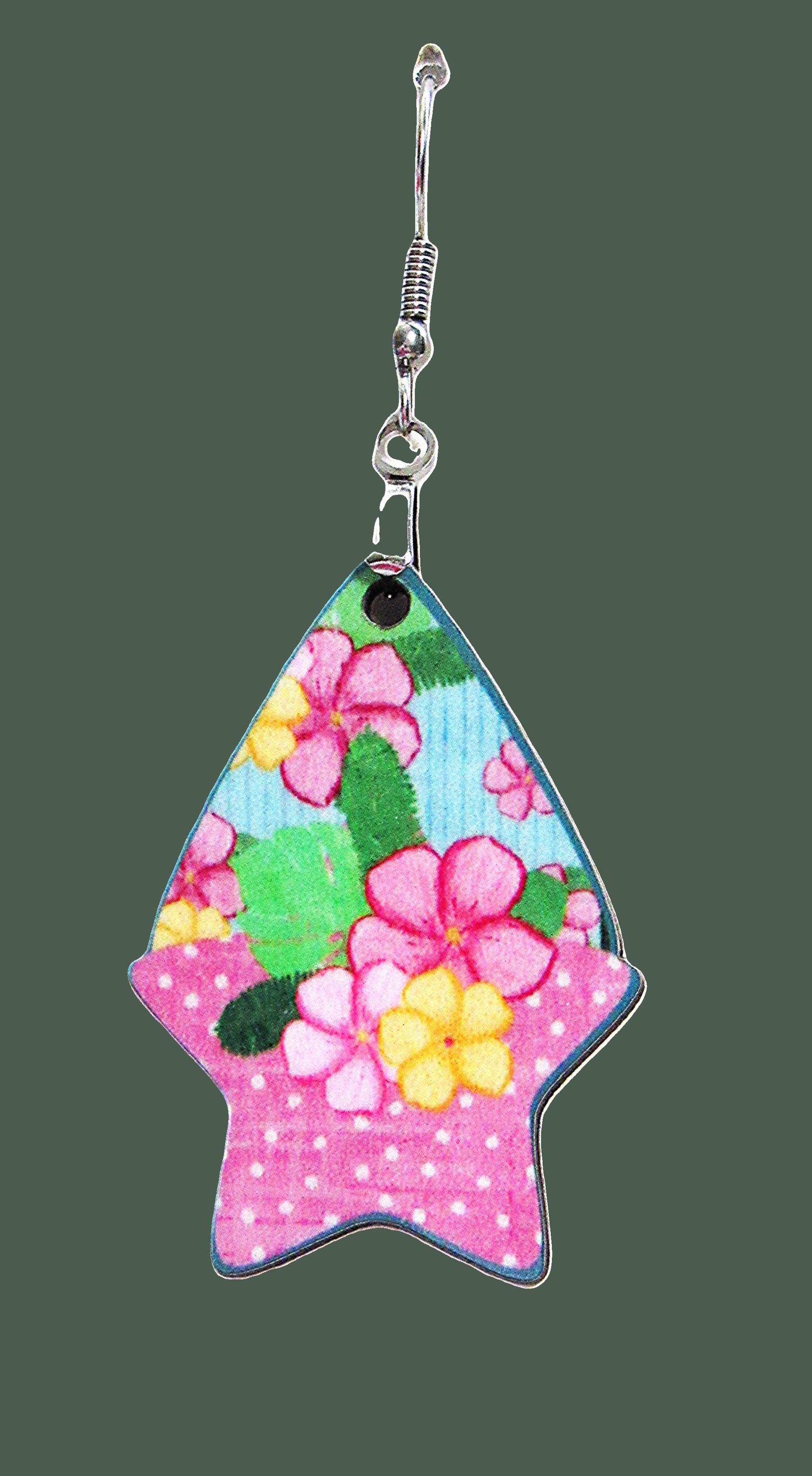 Teardrop Star Shaped Sublimated  Earrings