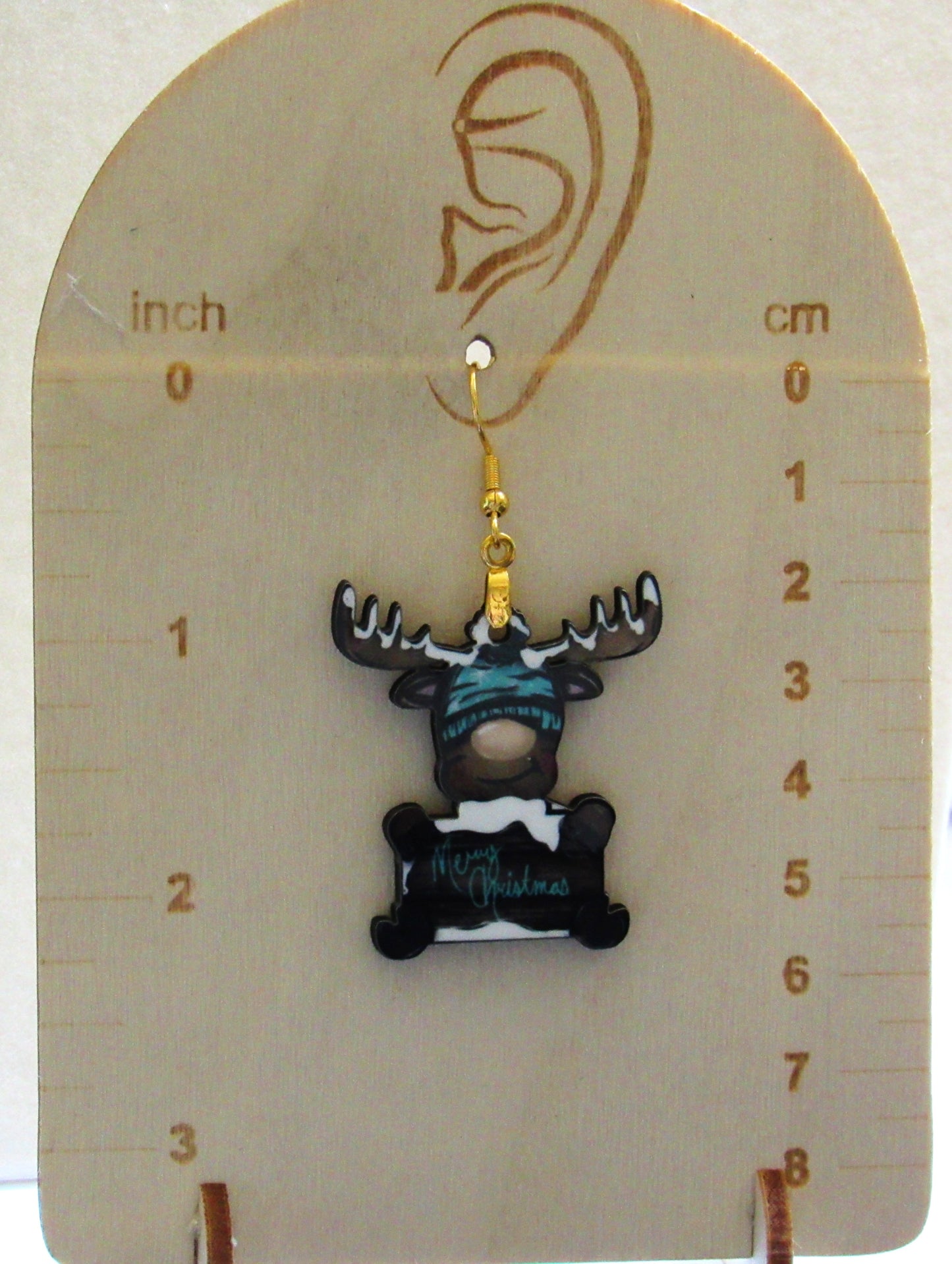 Moose Shaped Sublimated Earrings